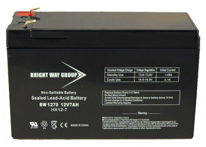 BRIGHT WAY GROUP | Battery 12V 7AH Sealed Lead Acid
