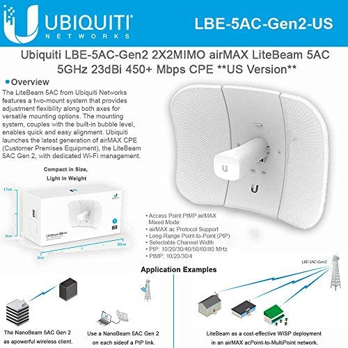 Ubiquiti | airMAX LiteBeam AC 5GHz Bridge