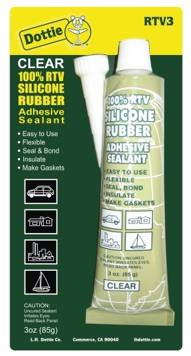 DOT | Silicone Sealant Clear
3OZ Tube UL