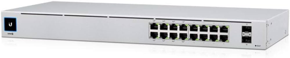 Ubiquiti | Switch 16 Ports 8
GbE PoE+ Ports, 8 GbE Ports 2
1G SFP Ports 42W Total Power