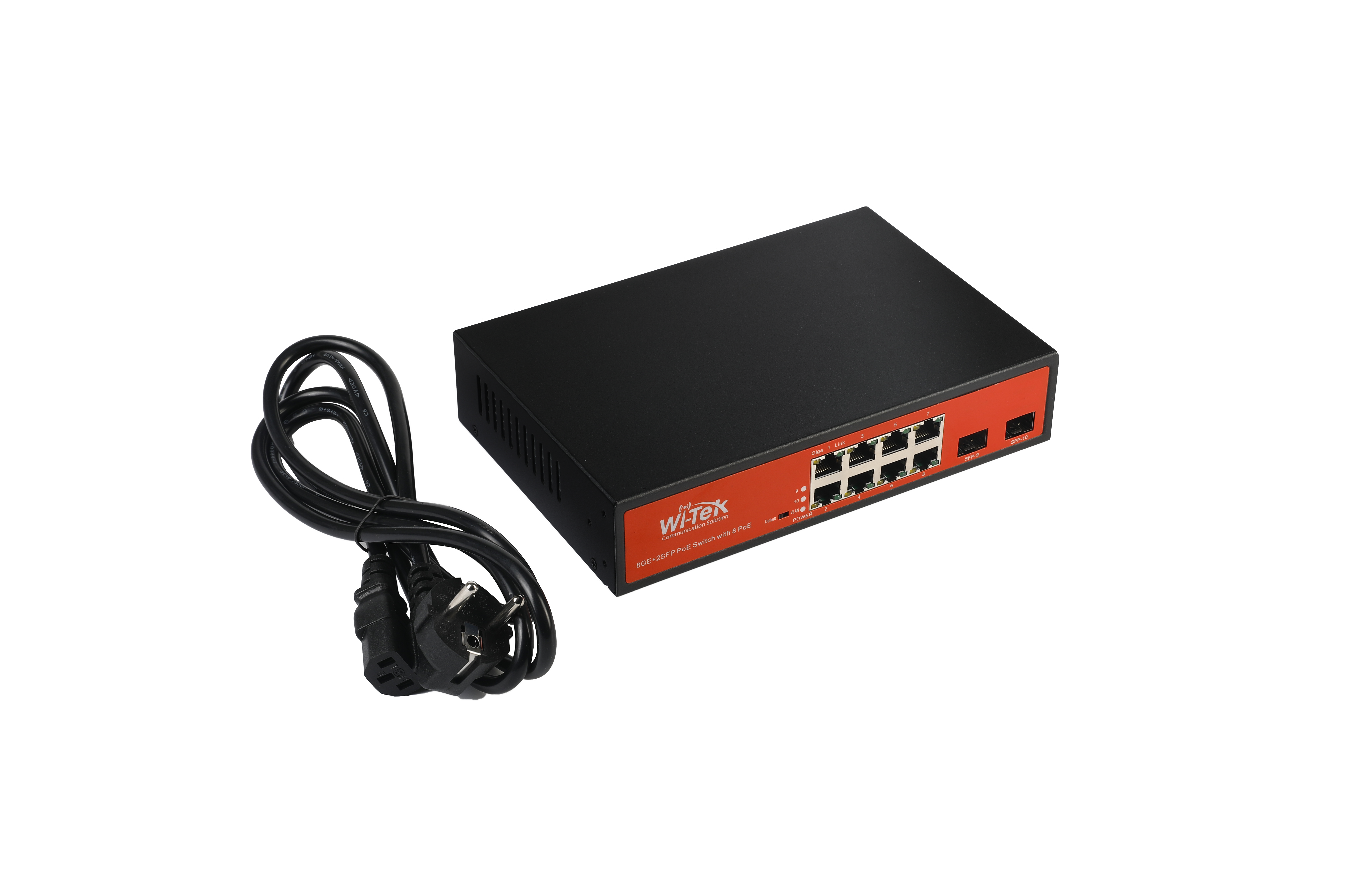Wi-Tek | Switch 8 Ports PoE Gigabit 2 SFP ports