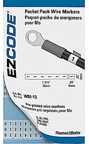 ABB Thomas & Betts - WM-0-45 - Standard Wire Marker Books - Vinyl