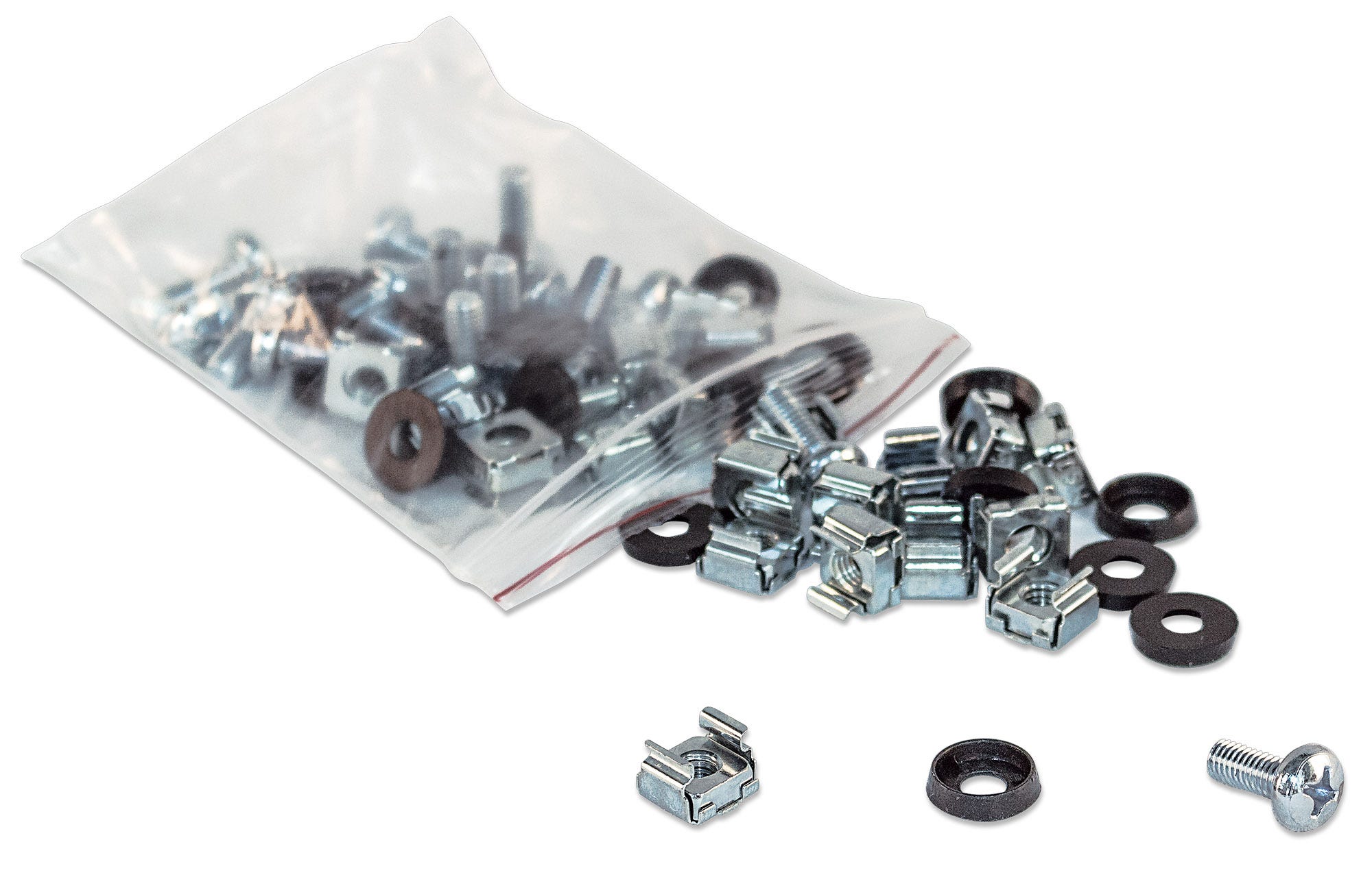 INTELLINET | CAGE NUTS,SCREWS
M6 &amp; Washers 100 PACK