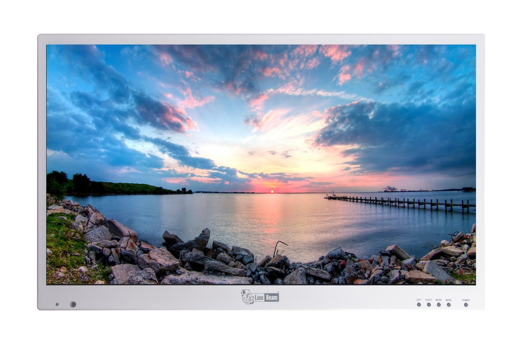 LIONBEAM - Monitor 21" LED White 1920X1080 HDMI,VGA,BNC Semi-Flush With Remote Control