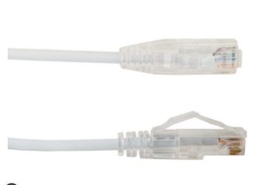 Vertical Cable - Patch Cord CAT 6A Slim Boot 1' White