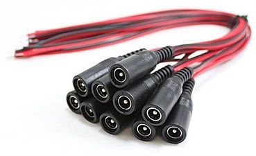 LIONBEAM - DC Power Adapter Jack Pigtail 100 Pack