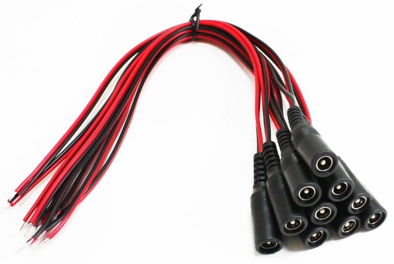 TRISTATE - DC Power Adapter Jack Pigtail 10 Pack