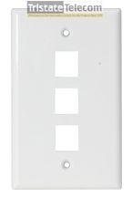 SCP - FACEPLATE, CLASSIC 3 PORT 1G WHITE 10 PK