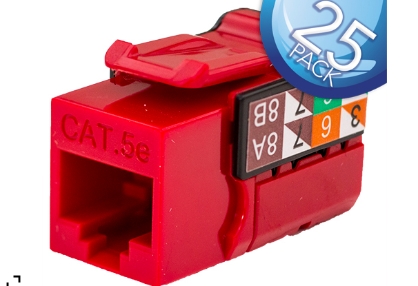 Vertical Cable - INSERT CAT 5 Red 25 PACK