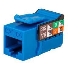Vertical Cable - CAT6A Data Grade Keystone U-Jack, RJ45 Blue