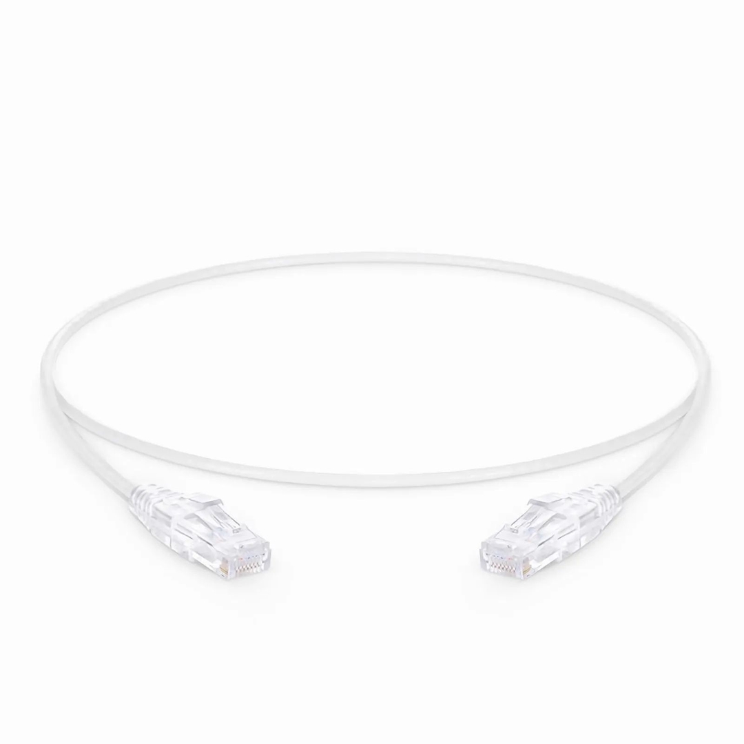 LIONBEAM - Slim Patch Cord CAT6A 10FT White 10 Pack