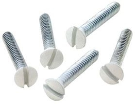 METALLICS - Screw Wall Plate 6-32 X 1" 100 PK White PHILLIPS