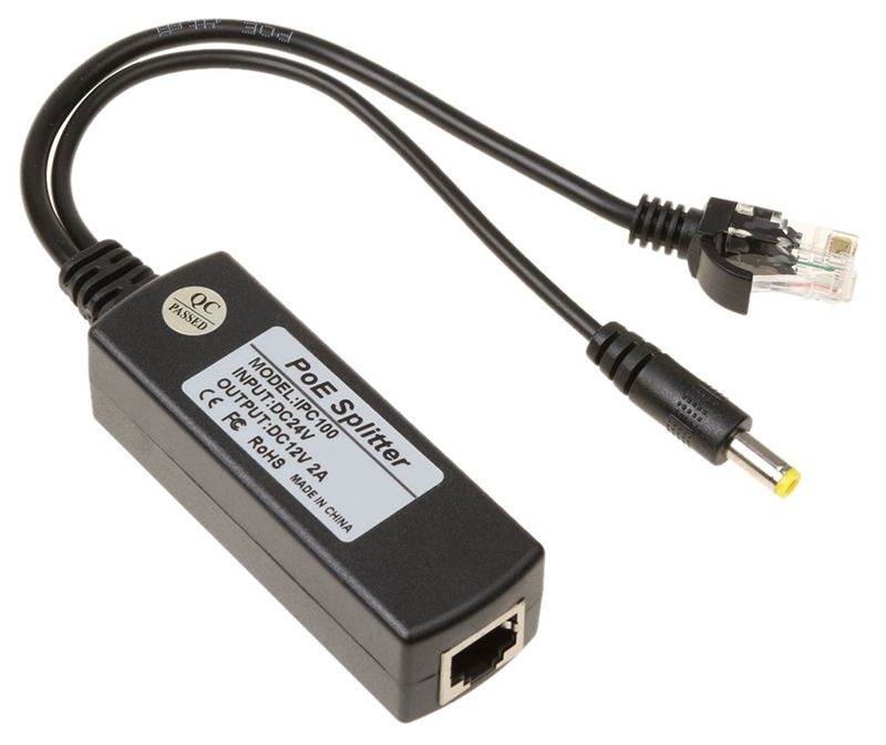 LIONBEAM - PoE splitter 10/100Mbps Isolat Output Voltage 12V 1.5-2AMP