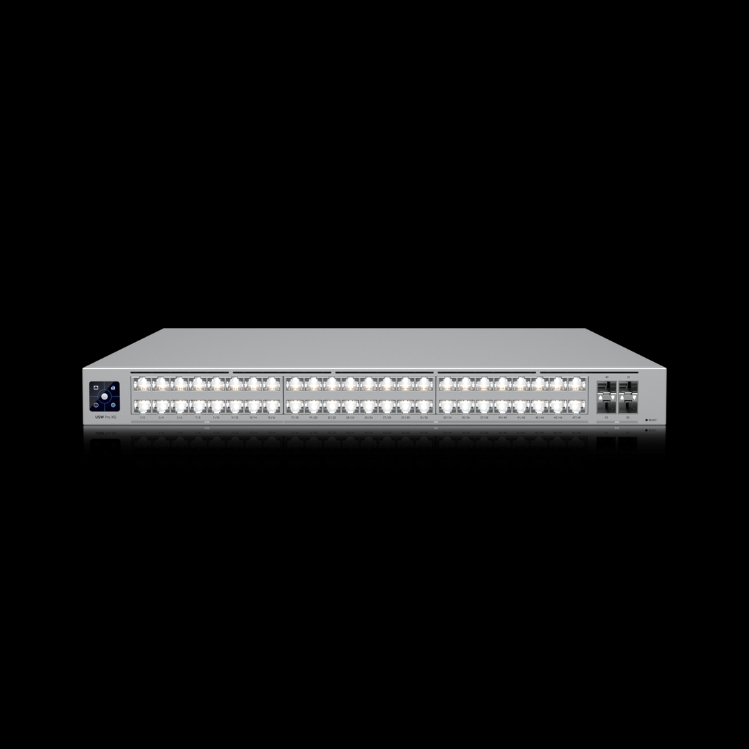 Ubiquiti - Professional-grade, 48-port Layer 3 EtherlightingT switch with (32) 10 GbE, (16) 2.5 GbE, and (4) 25G SFP28 ports.