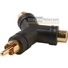 TRISTATE - Y Adaptor RCA 2 Female - 1 Male (10 PK)