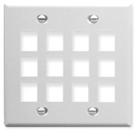 ICC - FACEPLATE 12 PORT 2G WHITE