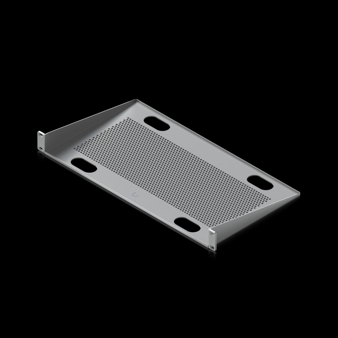 Ubiquiti - 1U fixed cantilever shelf for mounting non-rackmount devices in standard 19" racks.