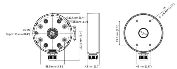 Hunt CCTV - BACK BOX FOR HNC324-VDZ AND DS-2CD2385 344XD-LURB