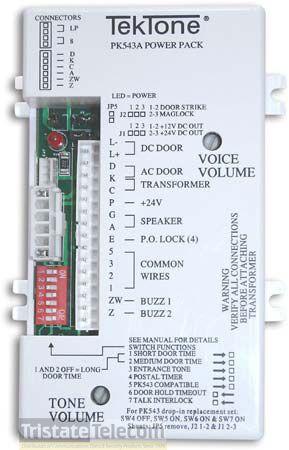 TEKTONE - Amplifier For 3 4 5 Wire Intercom System