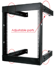 Lionbeam Open Frame Fixed Wall Rack With Adjustabe Depth