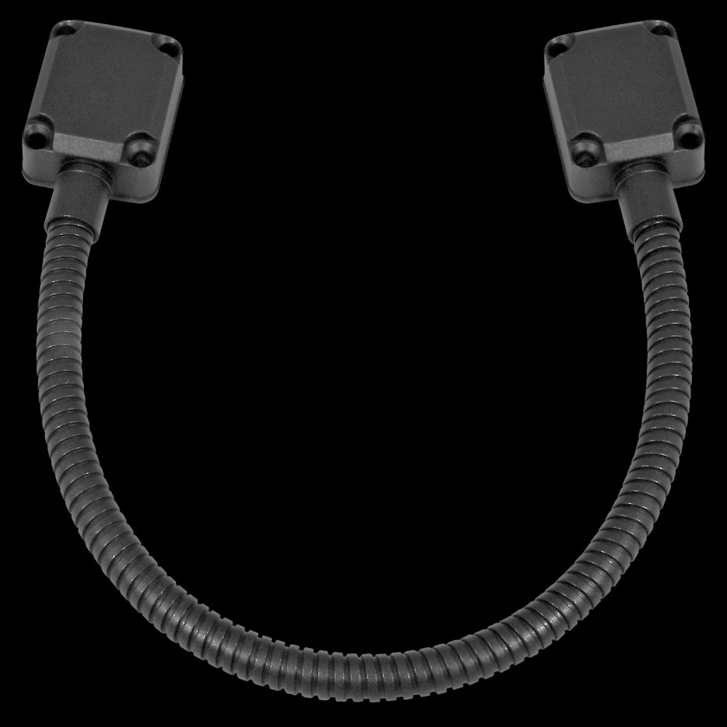 Seco Larm - Armored Door Cord Die-cast aluminum end caps, 16? Black