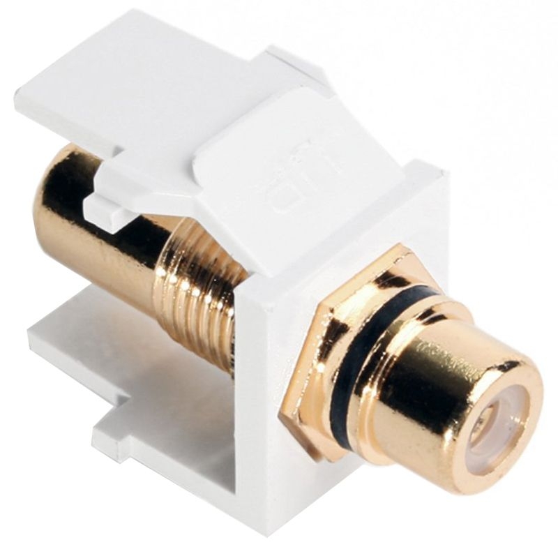 Leviton - JACK RCA SPKR WHT W/BLK