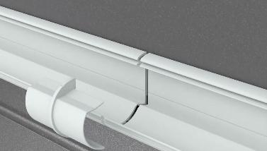 D-Line - Joint Connector For 1.18"X0.59" White 5PK