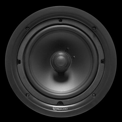 True Audio - Phantom Series, 2-way in-ceiling speaker, 6.5" injected poly woofer, 1" silk dome swivel tweeter, 5-90 watts, 8O. Sold each.