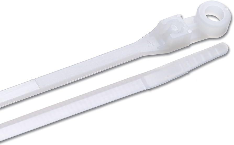 ITM - Tie Wraps W/Mounting Hole 14" White 100 Pcs.