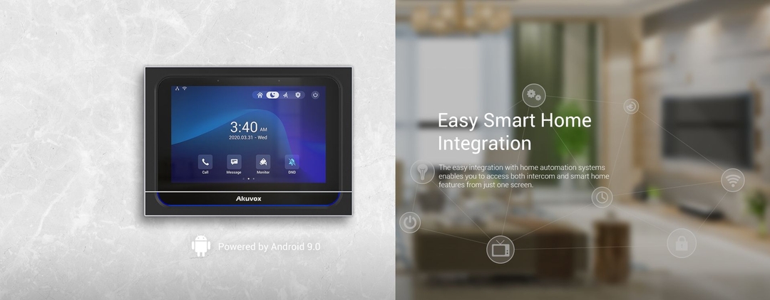 AKUVOX - Video Intercom 7" LCD Android BLACK