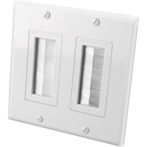 LIONBEAM - Wall Plate Decora With Brush 2 Gang WH