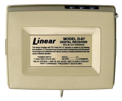 LINEAR - Receiver 1 Channel Used