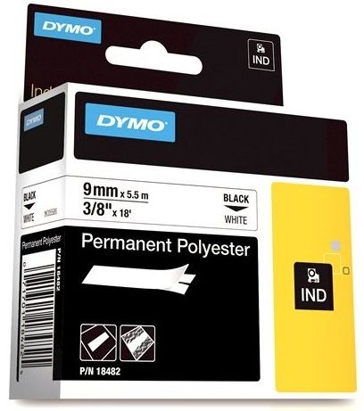 DYMO - RHINO 3/8" White Permanent Poly Labels