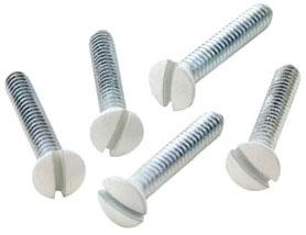 METALLICS - Screw Wall Plate 6-32 X 1" 100 PK White PHILLIPS