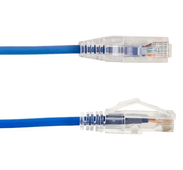 Vertical Cable - Patch Cord CAT 6A Slim Boot 3' Blue