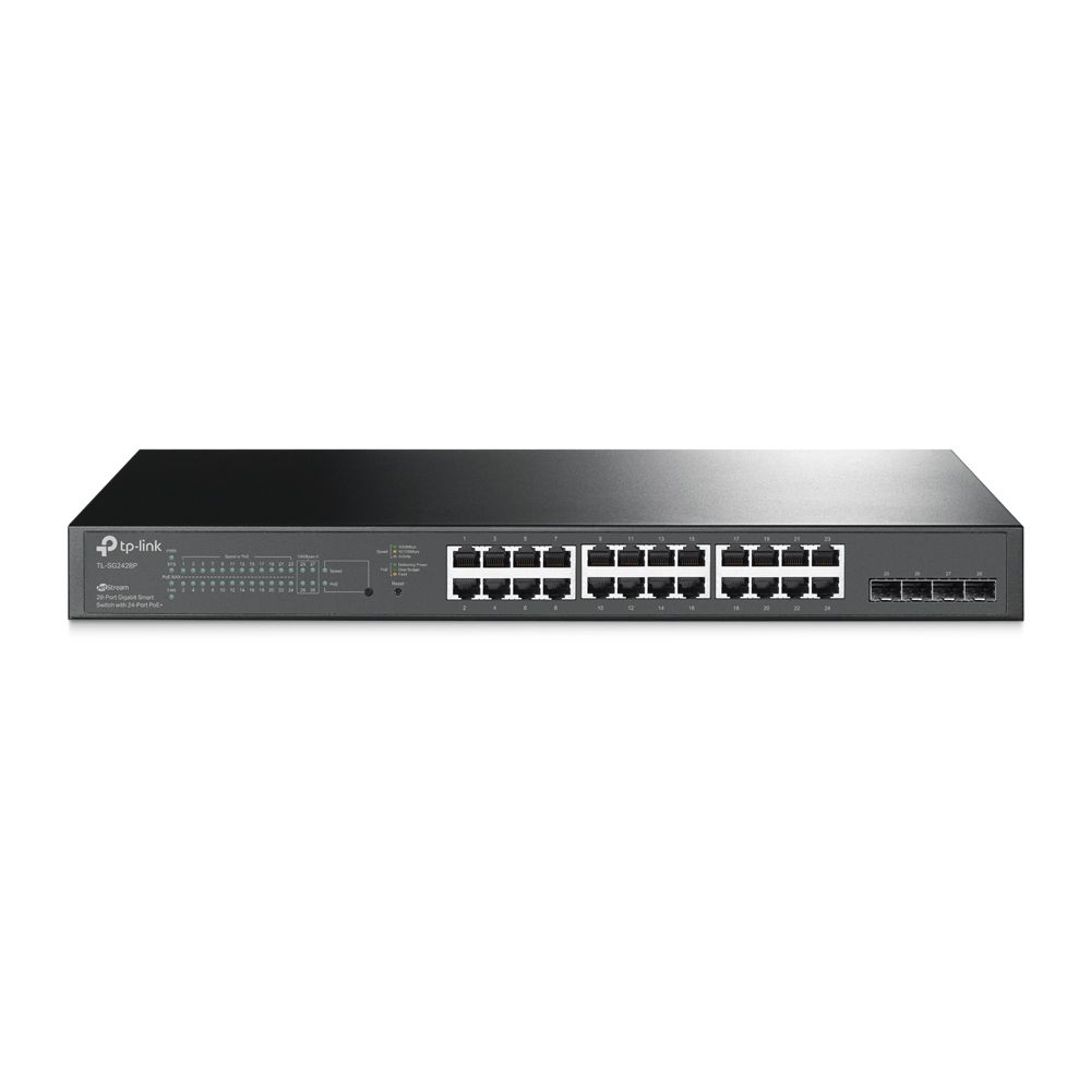 TP-LINK - Switch 28 Port Gigabit 24 Gigabit PoE+ Ports,4 Gigabit SFP Slots