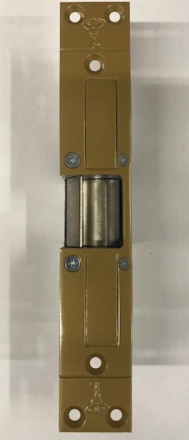 Mul-T-Lock / eFFeFF - Electric Door Release Wood Door W/2 Dead Bolt Cutouts AC/DC Gold (ELS-46-90-R11-43)