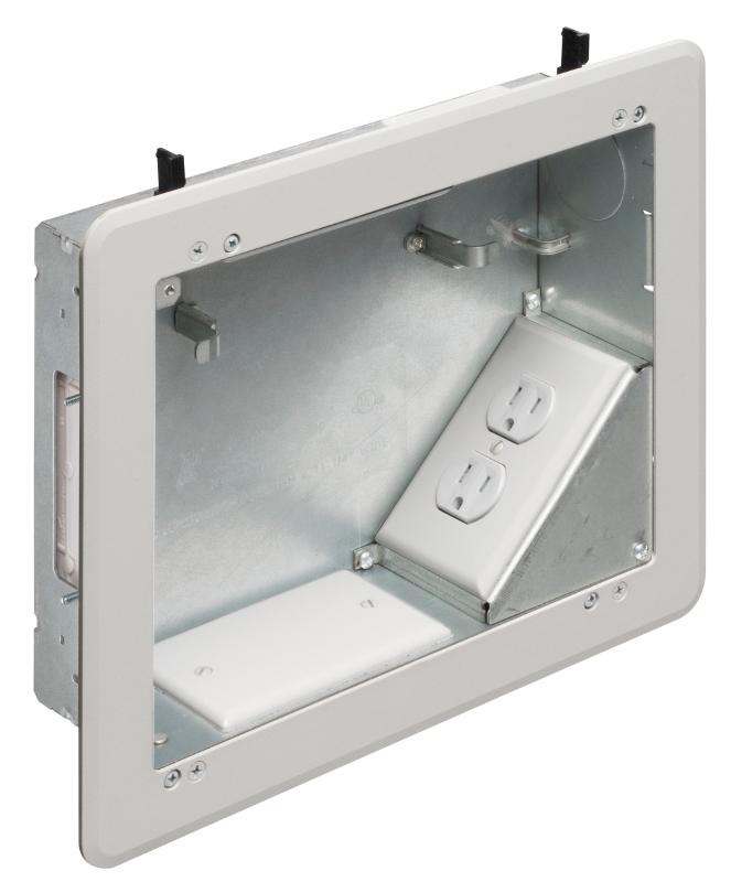 Arlington - TV Box 8" X 10" Steel W/Power For Studs