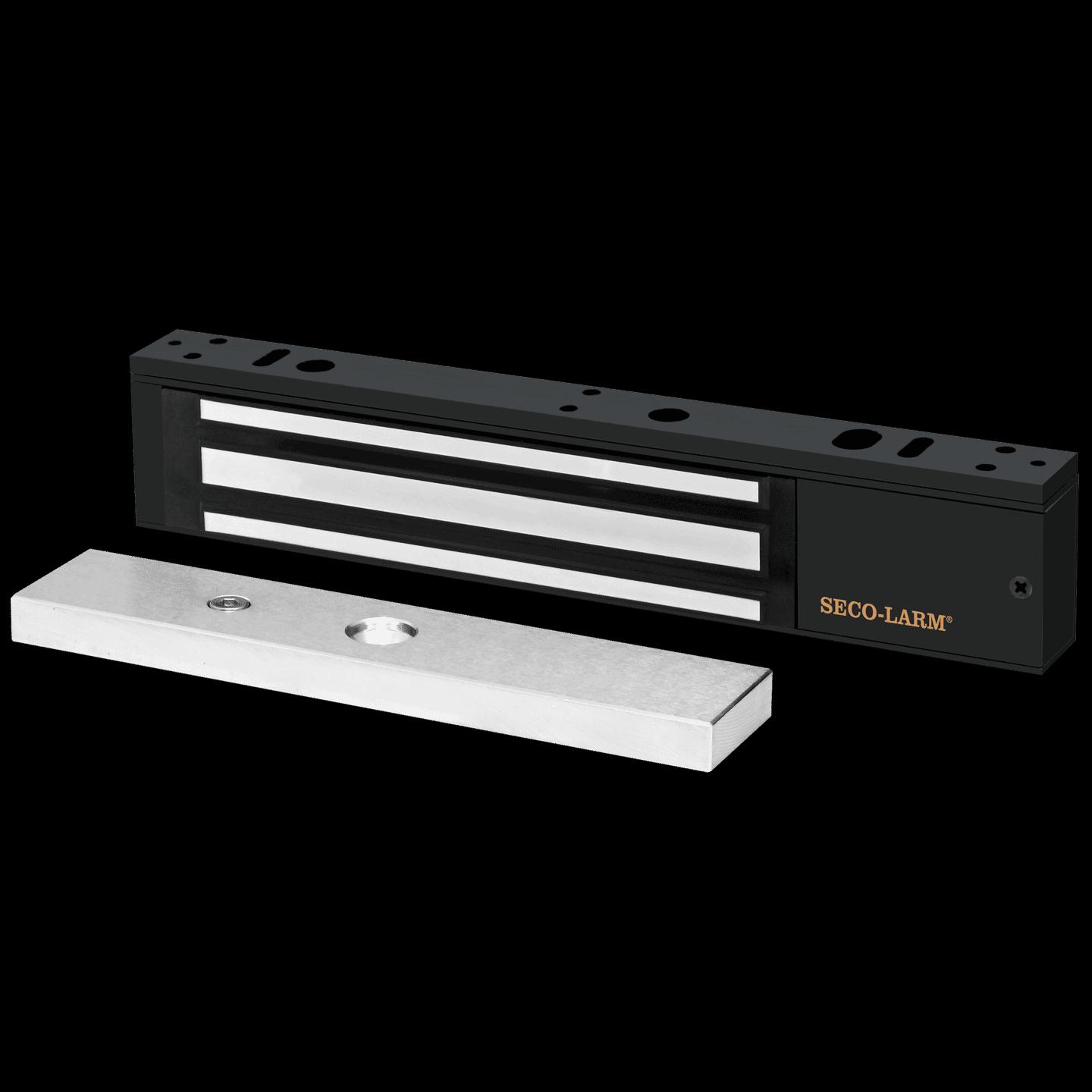 Seco Larm - Black Single-door MAG Lock with 600-lb Bond Sensor & LED. UL listed.