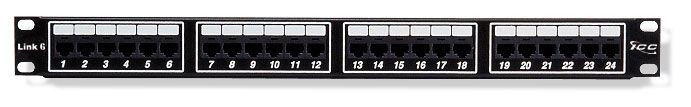 ICC - Patch Panel Cat 6 24 Ports 1U