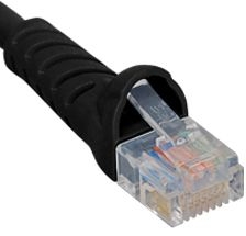 PATCH CORD, CAT 6, MOLDED BOOT, 25' BK