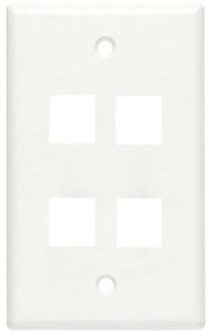 FACEPLATE, CLASSIC 4 PORT 1G WHITE 10 PK