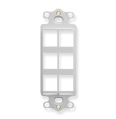 ICC - INSERT, DECOREX, MODULAR 6 PORT, WHITE
