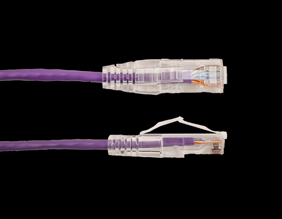 Vertical Cable - Patch Cord CAT 6A Slim Boot 3' purple