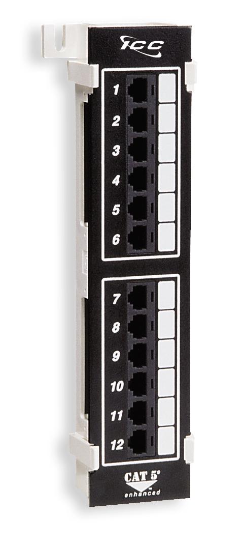 ICC - Patch Panel Cat 5e 12 Ports Vertical