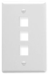 ICC - FACEPLATE 3 PORT 1G WHITE