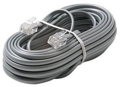 TRISTATE - Line Cord 6P4C 7' Silver