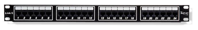 ICC - Patch Panel Cat 6 24 Ports 1U