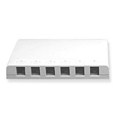 ICC - Surface Mount Keystone 6 Port White
