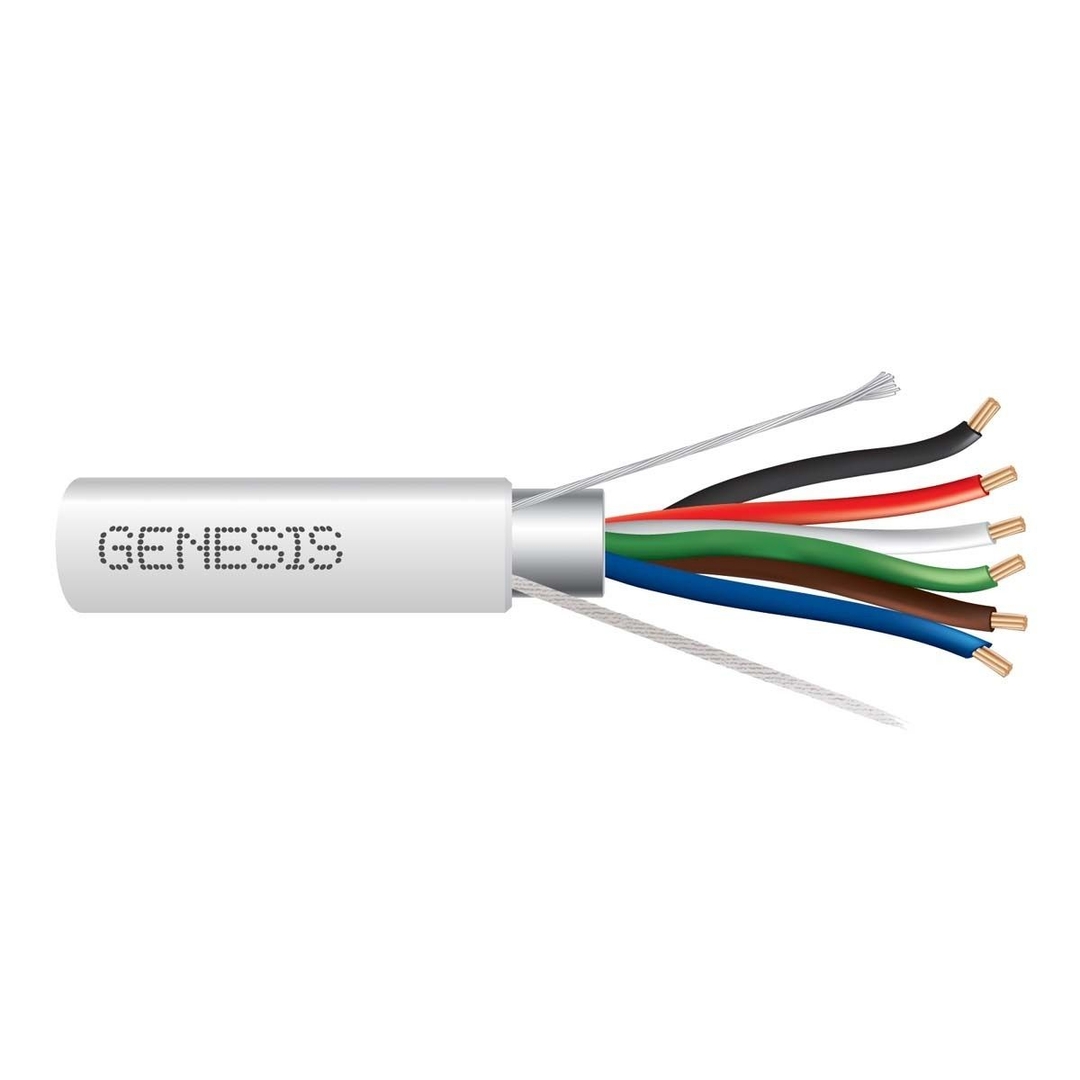 GENESIS CABLE - Cable 22/6 STR OAS CMP 500' White